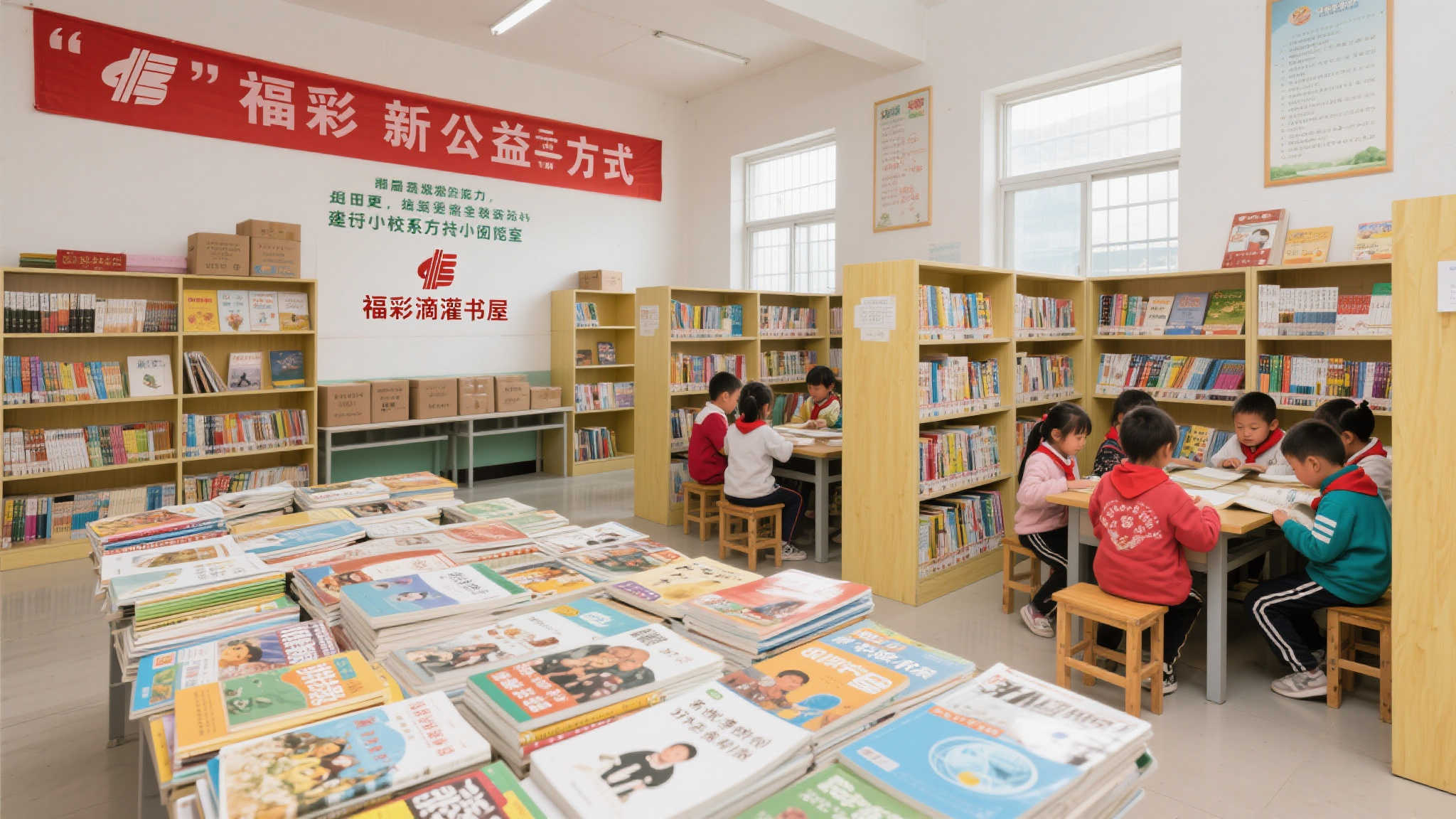 作为一种革新的公益方式，“福彩滴灌书屋”