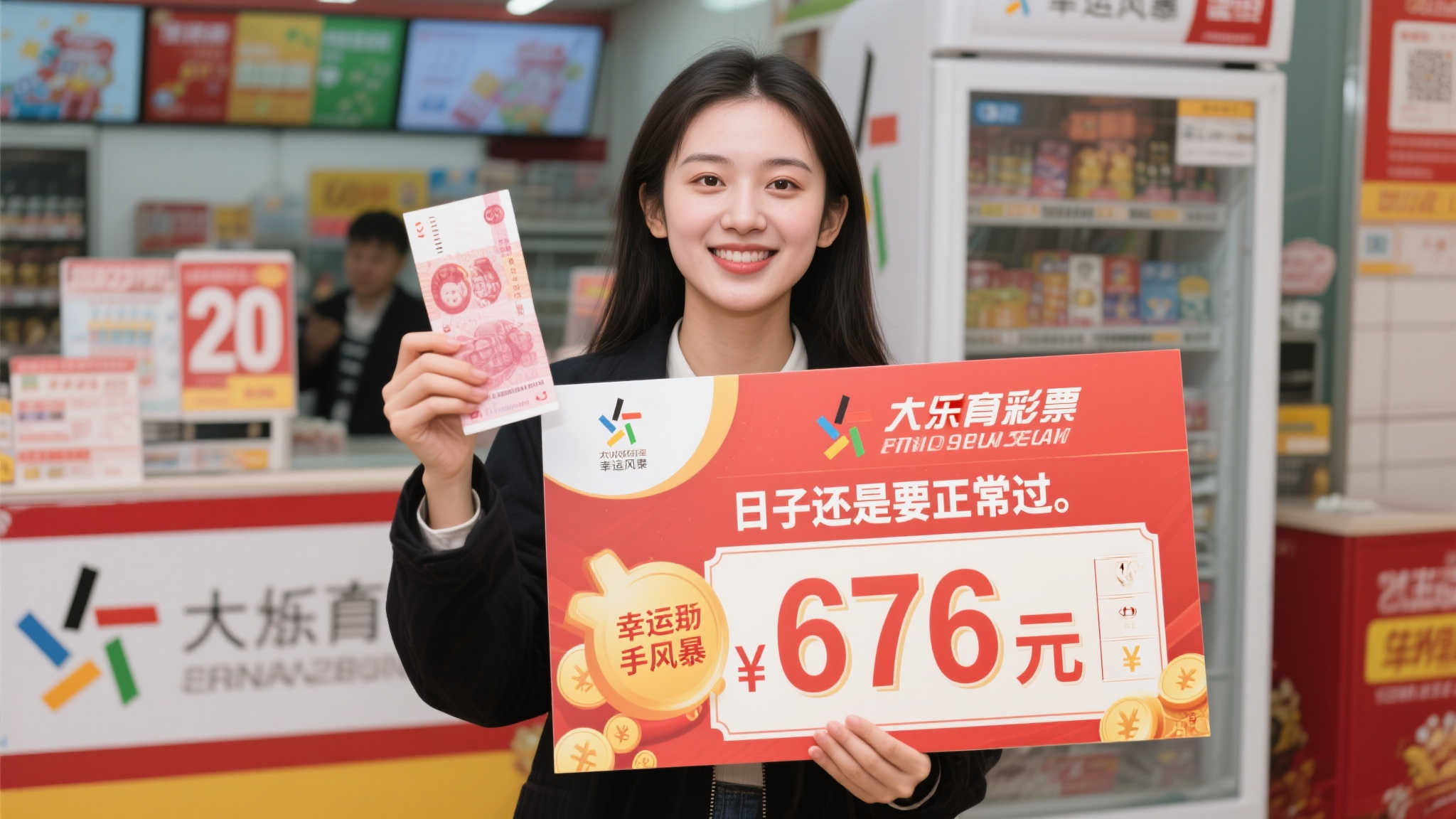 想象一下，仅仅花了20元，随手机选了一注