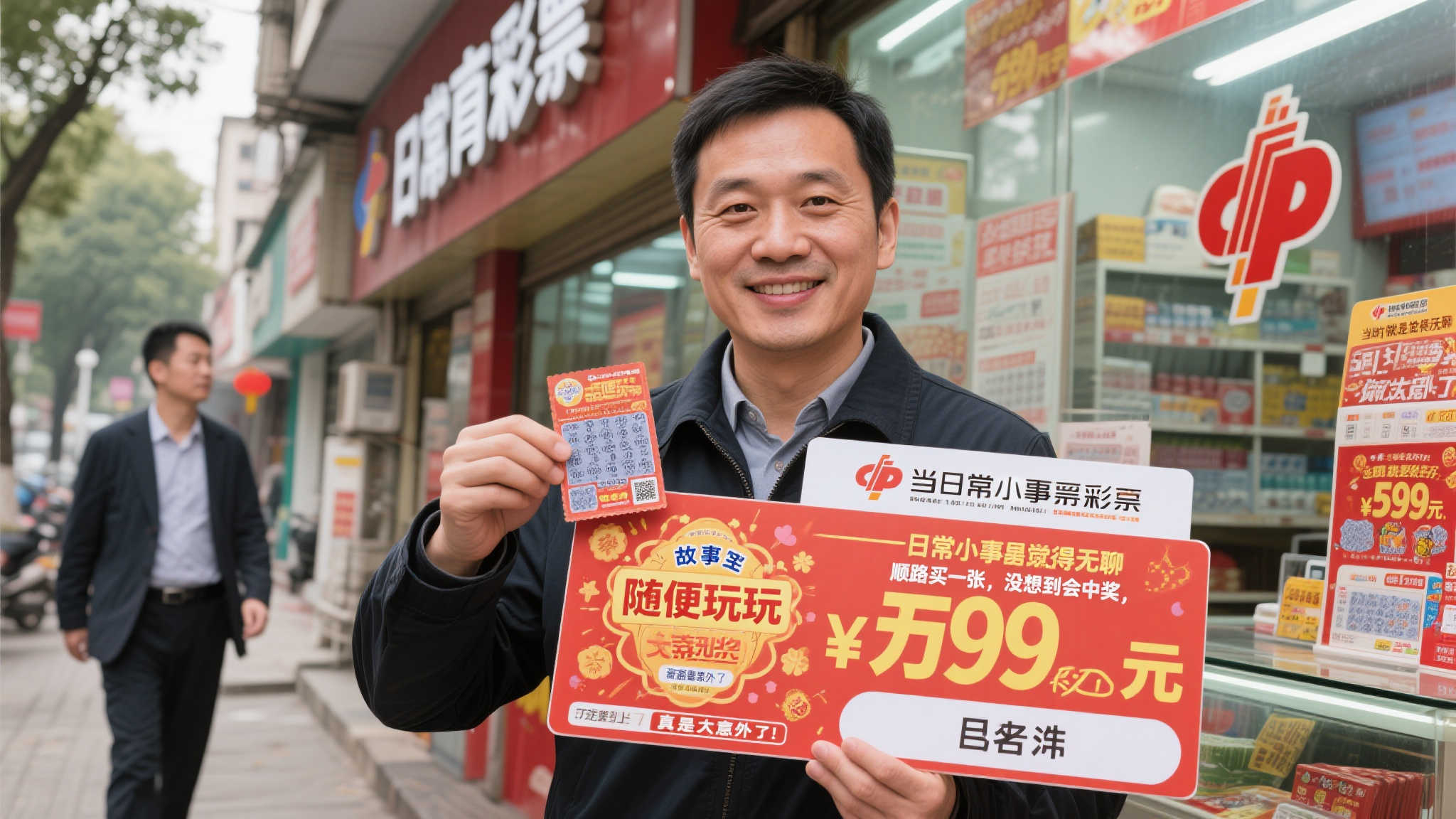 男子下班路上喜中福彩大奖